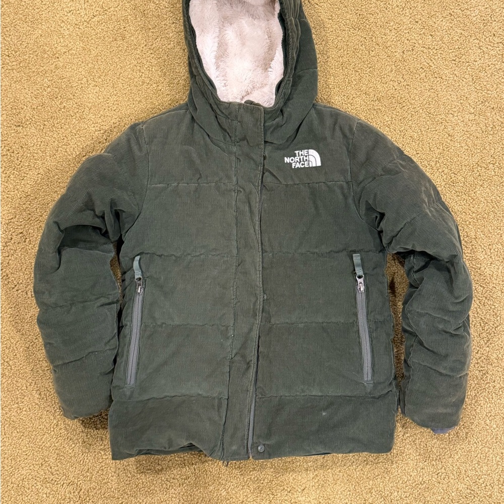 The North Face Dark Green Fleece-Lined Jacket